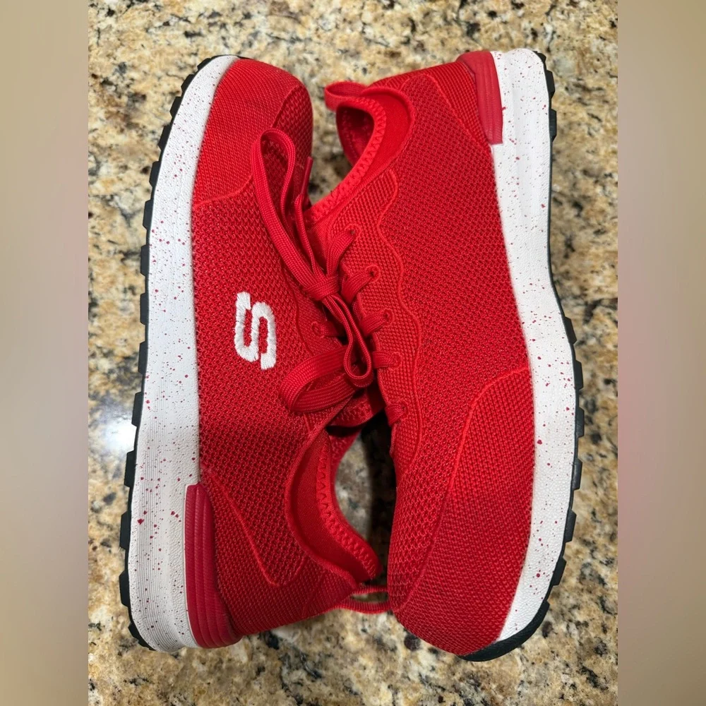 Red Sketcher’s Comp Toe Work shoes